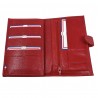 portefeuille dame cuir irisé rouge FRANDI