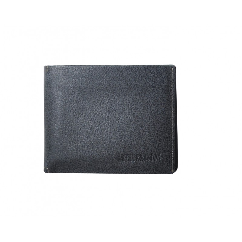 Portefeuille a l'italienne poche zippé 62-649 noir face