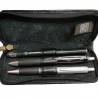 Etui zippé pour 3 stylos noir