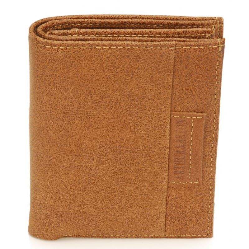 Portefeuille marron vue face arthur aston 2158-800