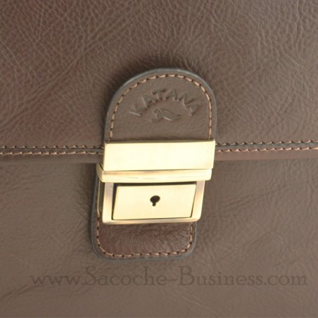 Petite mallette KATANA 31025 choco serrure