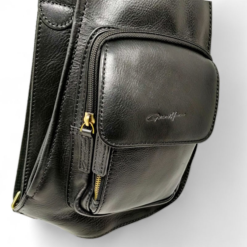 Gérard Henon Sac monobretelle 5258 ARIZONA noir poche avant