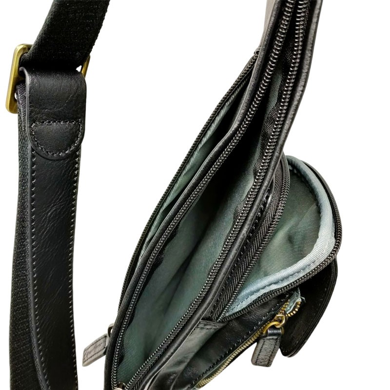Gérard Henon Sac monobretelle 5258 ARIZONA noir ouvert