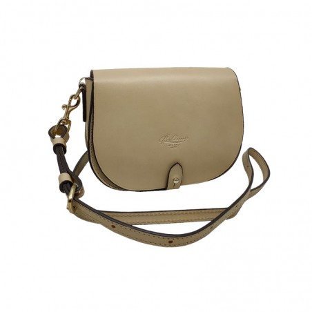 Boldrini petit sac bandoulière beige face