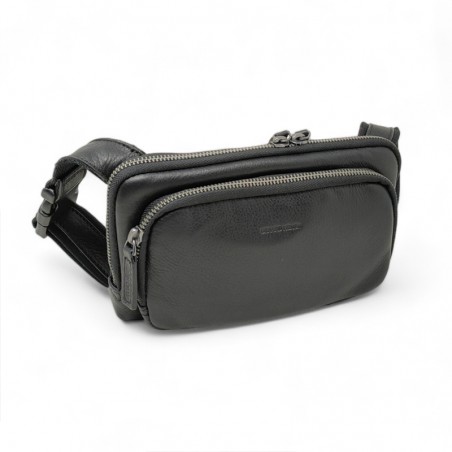 sac banane plat Gérard Henon 6901 AMSTERDAM noir face