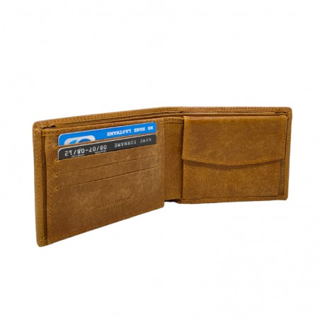 Gérard Henon portefeuille Italien 3743 SAHARA marron ouvert
