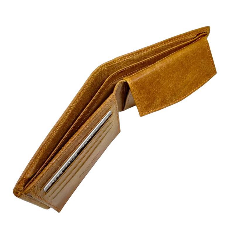 Gérard Henon portefeuille Italien 3743 SAHARA marron dessus