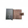 Etui  portefeuille rfid 12 cartes HARBOUR 2nd marron foncé ouvert