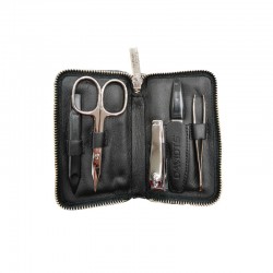 Petite trousse manucure noir vue sur l’intérieur