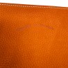 Charles et Charlus Touquet M cuir taurillon couleur orange détail du cuir