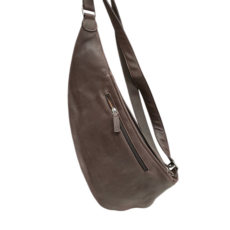 GERARD HENON Sacoche monobretelle 7158 VINTAGE marron foncé dos
