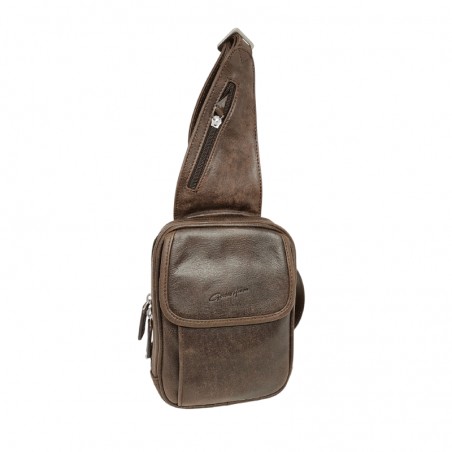 Sac holster homme Gérard Henon 8150 Sahara marron foncé face