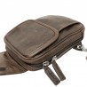 Sac holster homme Gérard Henon 8150 Sahara marron foncé détail