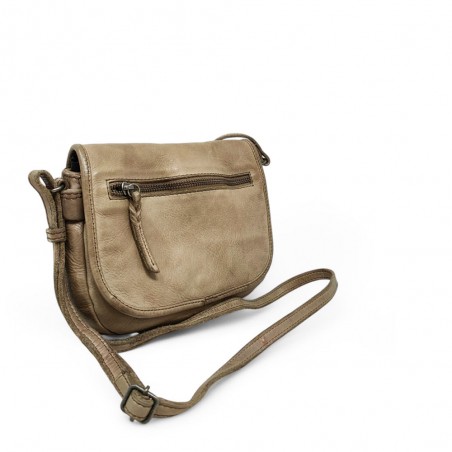 Sac rabat gianni conti vintage souple taupe face