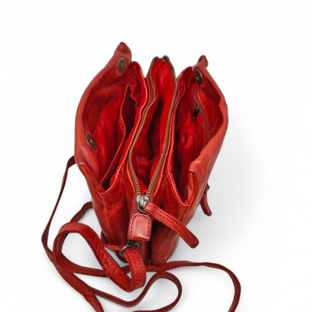 Petit sac vintage rouge Gianni Conti photo ouvert