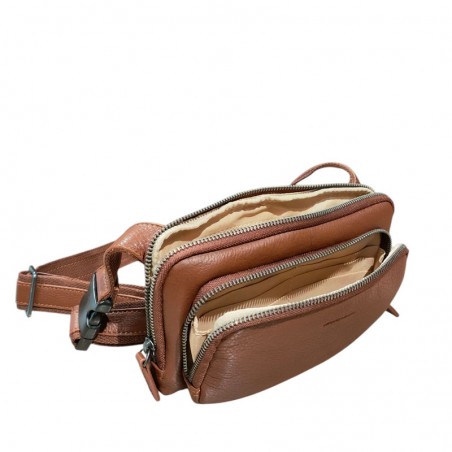 sac banane plat Gérard Henon 6901 AMSTERDAM marron ouvert