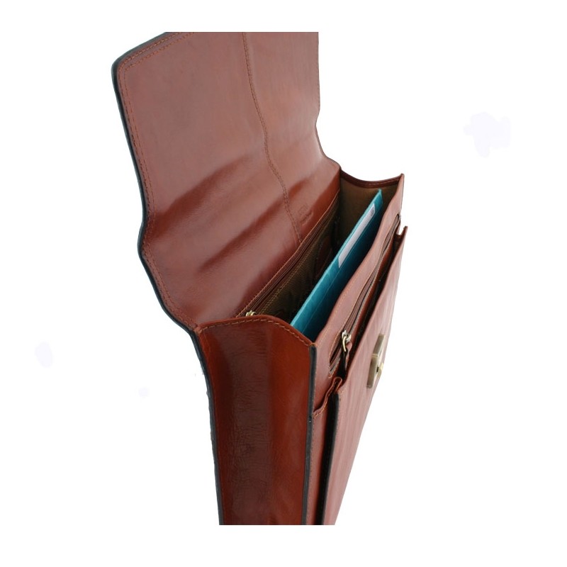 Cartable KATANA en cuir 1 soufflet
