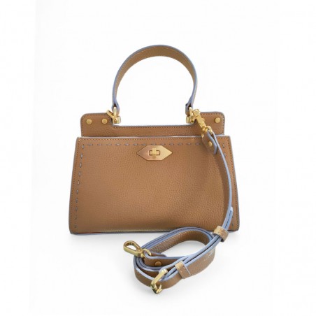 POURCHET mini sac TRIANON 78071 beige/lilas face