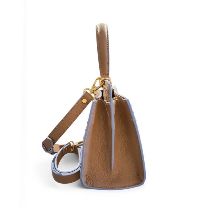 POURCHET mini sac TRIANON 78071 beige/lilas côté