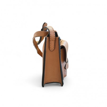 Sac trotteur zippé THE BRIDGE beige coté