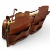 Sac trotteur zippé THE BRIDGE marron 041505 poches