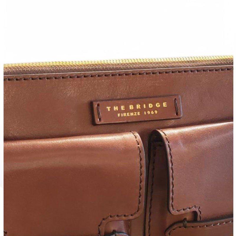Sac trotteur zippé THE BRIDGE marron 041505 marque