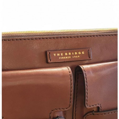 Sac trotteur zippé THE BRIDGE marron 041505 marque