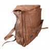 Sac a dos cuir vintage souple HAROLDS marron poche avant