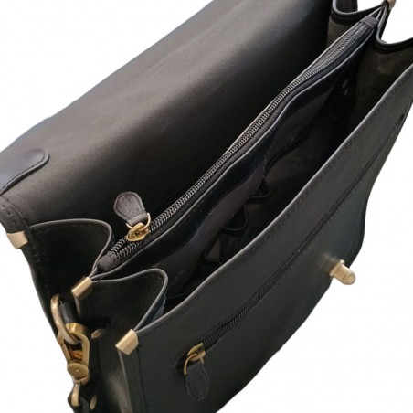 Sac format a4 vertical homme noir intérieur