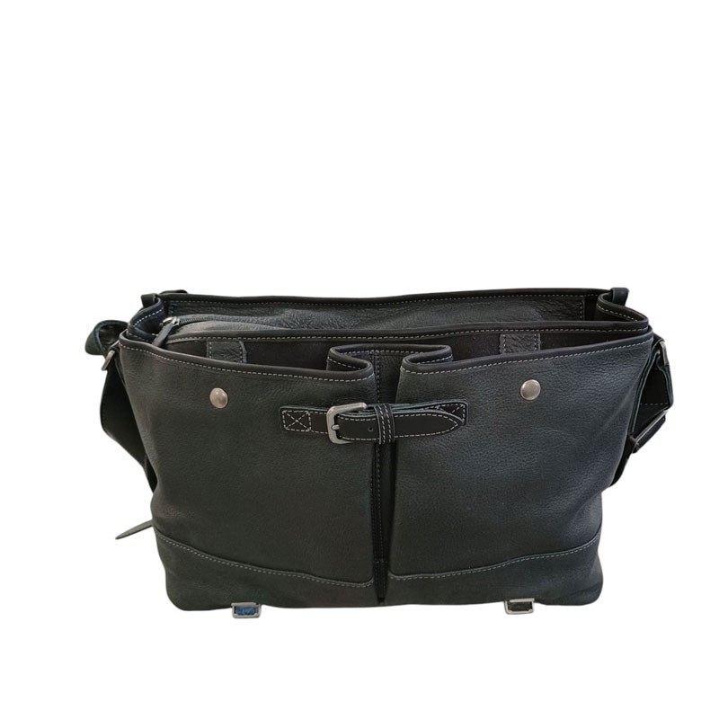 Sac Rabat MARCO grande taille noir ouvert