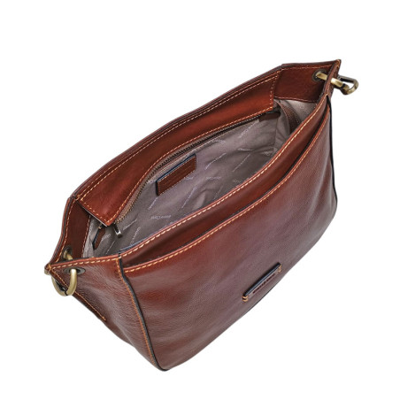 Gianni Conti sac épaule marron vue ouvert