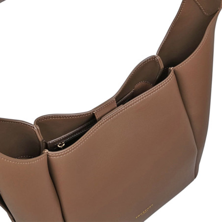 Besace Pourchet taupe detail