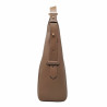 Besace Pourchet taupe coté bandoulière