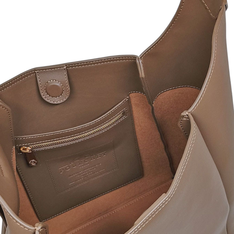 Besace Pourchet taupe ouvert