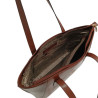 mar8106230 Sac shopping marron ouvert