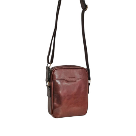 G. HENON Sac homme bandoulière VERONE 2253 marron foncé2