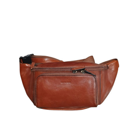 Sac banane HENON marron face