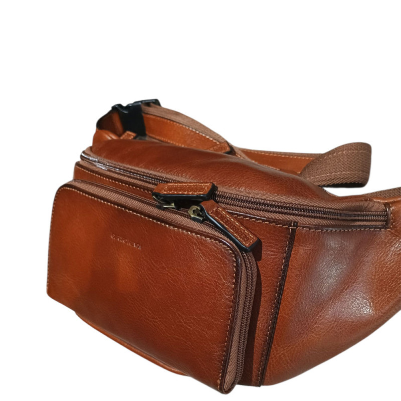 Sac banane HENON marron poches 2200