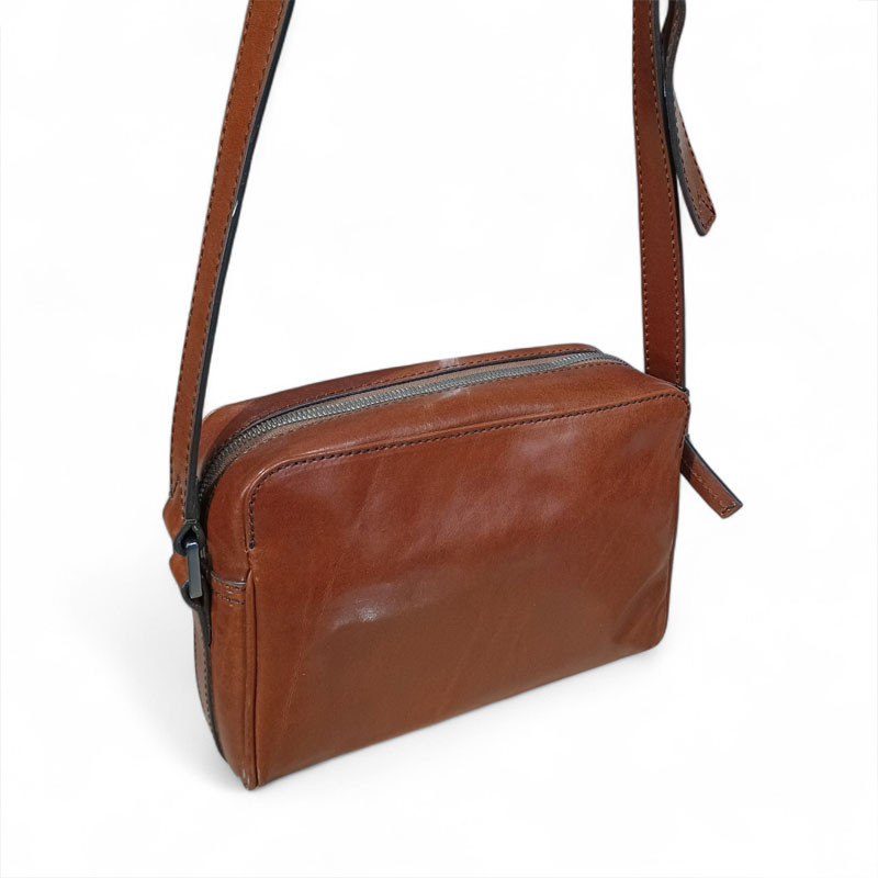Sac  bandoulière homme Horizontal cuir 053104 marron dos