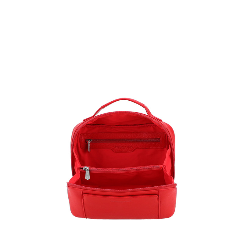 Petit vanity de voyage Arthur et Aston ligne ANGE 2528-17 rouge photo ouvert