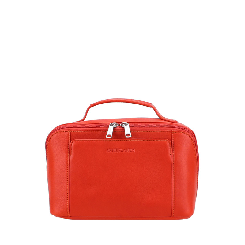 Petit vanity de voyage Arthur et Aston ligne ANGE 2528-17 orange photo de face