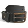 Ceinture mixte cuir brut Made in France noir 1
