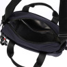 Sac dame Hedgren porté main String02 marine ouvert