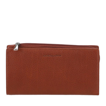 PORTEFEUILLE tout en un Arthur aston cuir cognac face