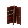 PORTEFEUILLE tout en un Arthur aston cuir cognac ouvert