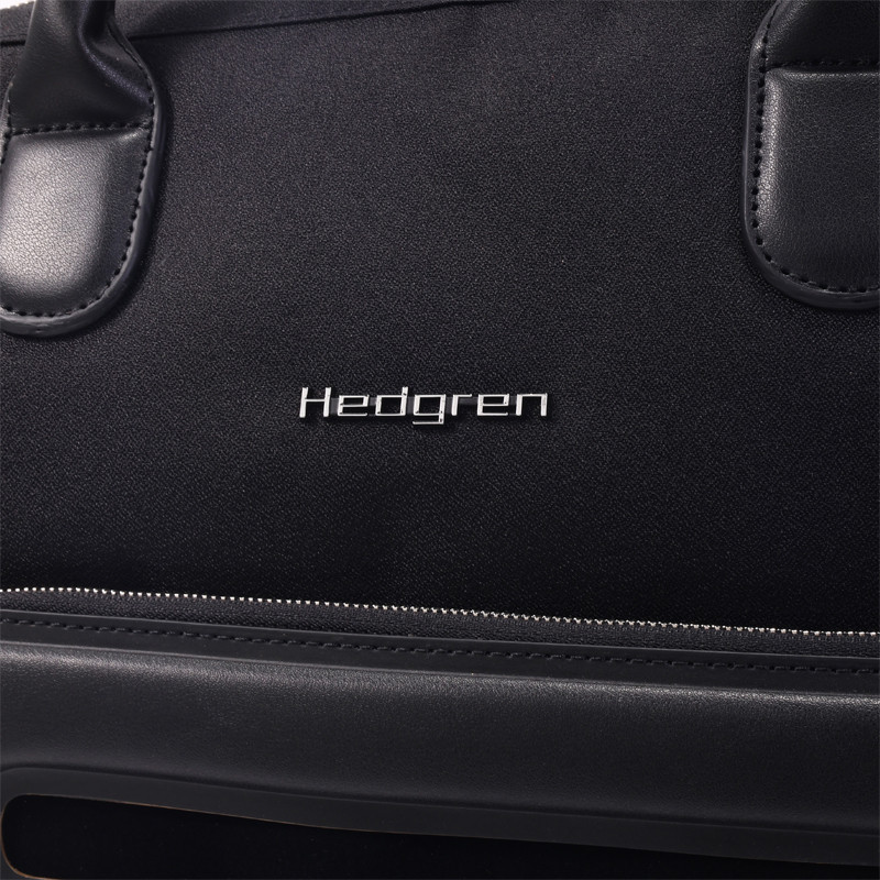 Hedgren sac a dos business femme FIKA noir detial marque
