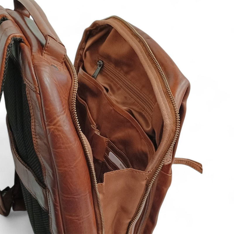 Bear Design sac à dos MATHIS cognac ouvert 2