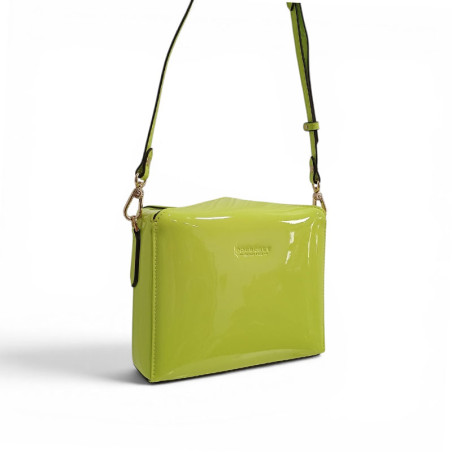POURCHET Petit sac CASSETTA vernis fluo face