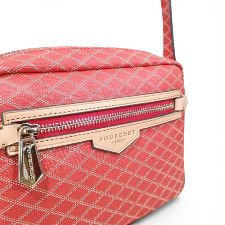 Caméra bag Pourchet Waves rouge detail