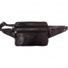 KATANA Sacoche banane en cuir noir